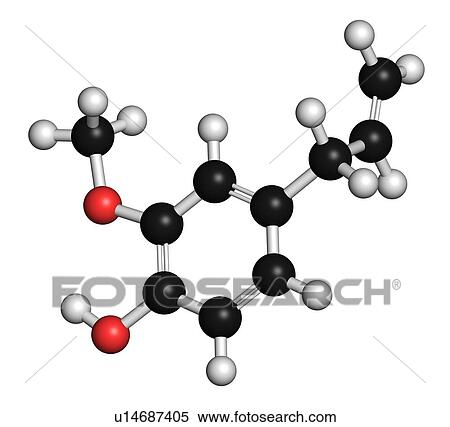 Stock Photography - Eugenol molecule, illustration. Fotosearch