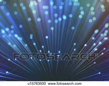 Stock Image - Fibre optics, illustration. Fotosearch