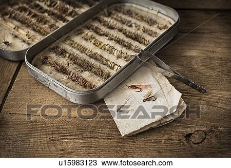 Fishing tackles in box View Large Photo Image Stock Image - Fishing tackles in box. Fotosearch