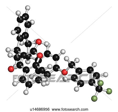Stock Photograph - Flocoumafen molecule, illustration. Fotosearch