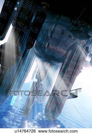Stock Photograph - Futuristic city. Fotosearch