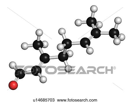 Geranial fragrance molecule, illustration View Large Photo Image Stock Image - Geranial fragrance molecule, illustration. Fotosearch