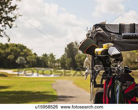 Golf clubs in golf bag View Large Photo Image Stock Photograph - Golf clubs in golf bag. Fotosearch