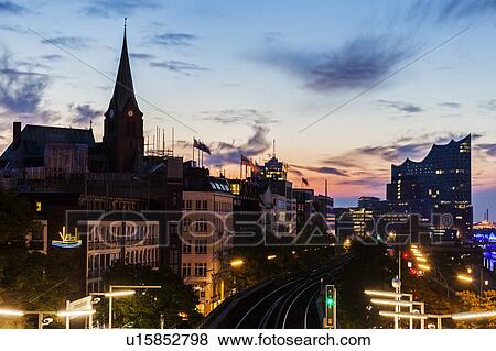 Stock Photo - Hamburg-St Pauli architecture Hamburg, Germany. Fotosearch