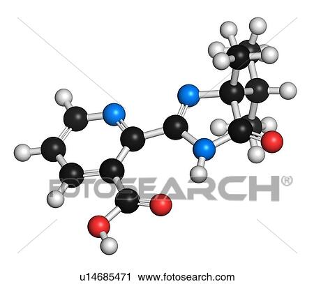 Stock Image - Imazapyr herbicide molecule, illustration. Fotosearch