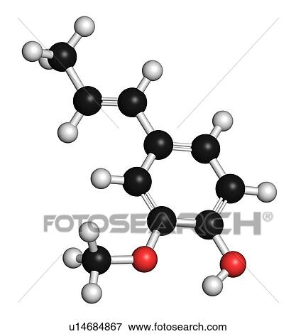 Stock Photo - Isoeugenol molecule, illustration. Fotosearch
