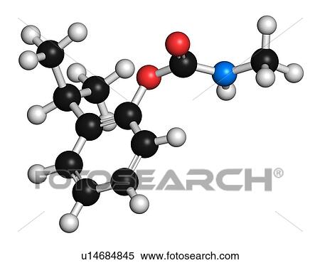 Stock Photography - Isoprocarb molecule, illustration. Fotosearch