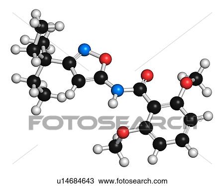 Stock Image - Isoxaben herbicide molecule, illustration. Fotosearch
