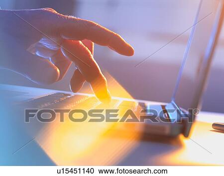 Stock Image - Laptop use. Fotosearch