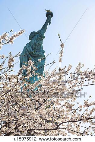 Stock Image - Low angle view of Statue of Liberty. Fotosearch