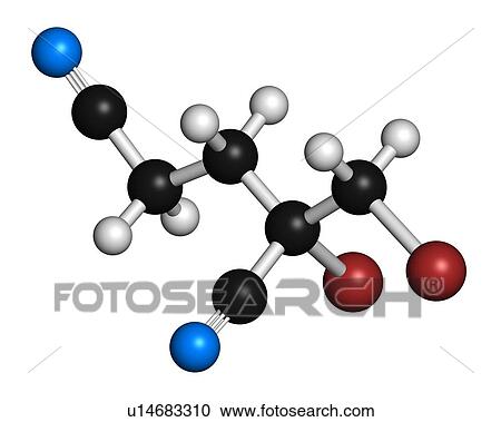 Stock Image - Methyldibromo molecule, illustration. Fotosearch