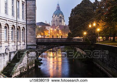 Stock Photo - New Town Hall in Hanover Hanover (Hannover), Lower Saxony, Germany. Fotosearch