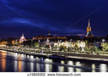 Old architecture of Szczecin at night Szczecin, West Pomeranian, Poland View Large Photo Image Stock Image - Old architecture of Szczecin at night Szczecin, West Pomeranian, Poland. Fotosearch