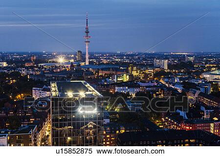 Panorama of Hamburg with Heinrich-Hertz Tower Hamburg, Germany View Large Photo Image Stock Photography - Panorama of Hamburg with Heinrich-Hertz Tower Hamburg, Germany. Fotosearch