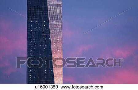 Part of One World Trade Center against dramatic sky at dusk View Large Photo Image Stock Photo - Part of One World Trade Center against dramatic sky at dusk. Fotosearch