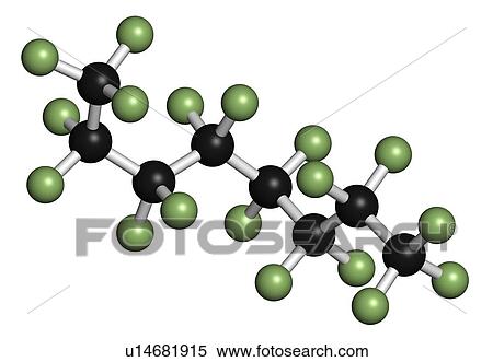 Stock Photography - Perfluorooctane molecule, illustration. Fotosearch