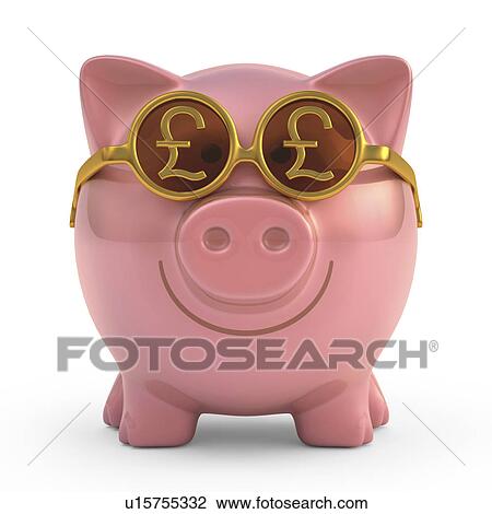 Piggy bank with sunglasses, illustration View Large Photo Image Stock Image - Piggy bank with sunglasses, illustration. Fotosearch