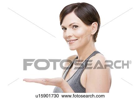 Stock Image - Portrait of beautiful woman. Fotosearch