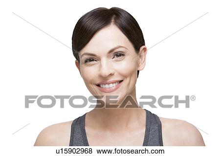 Stock Photo - Portrait of beautiful woman. Fotosearch