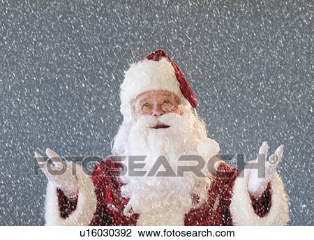 Portrait of Santa Claus looking at snow View Large Photo Image Stock Image - Portrait of Santa Claus looking at snow. Fotosearch