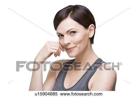 Portrait of smiling woman View Large Photo Image Stock Photography - Portrait of smiling woman. Fotosearch