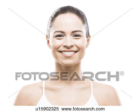 Portrait of young smiling woman View Large Photo Image Stock Photography - Portrait of young smiling woman. Fotosearch