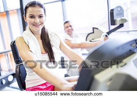 Picture - Portrait of young woman smiling. Fotosearch
