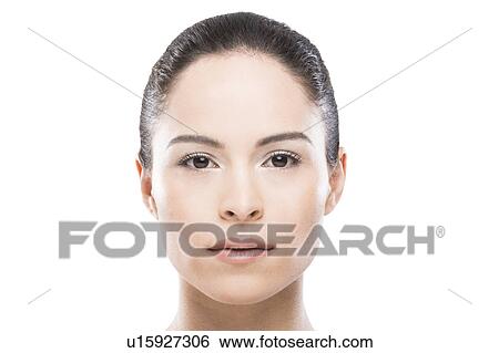 Stock Photograph - Portrait of young woman. Fotosearch