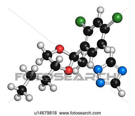 Stock Photo - Propiconazole molecule, illustration. Fotosearch
