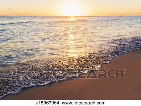 Picture - Romantic sunset over sea. Fotosearch