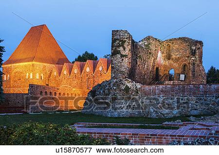 Stock Photo - Ruins of the Teutonic Knights castle in Torun Torun, Kuyavian-Pomeranian, Poland. Fotosearch