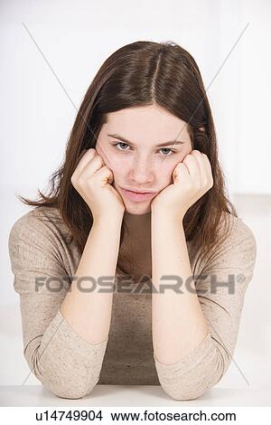 Picture - Sad young woman. Fotosearch