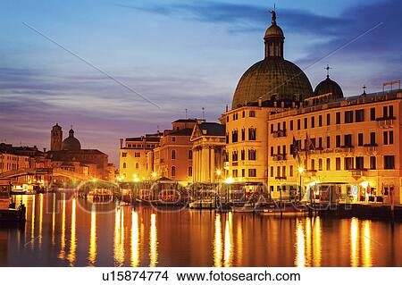 San Simeone Piccolo Church by Grand Canal Venice, Veneto, Italy View Large Photo Image Picture - San Simeone Piccolo Church by Grand Canal Venice, Veneto, Italy. Fotosearch