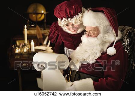 Santa And Mrs Claus Reading Childs Letter Santa And Mrs Claus Reading Childs Letter