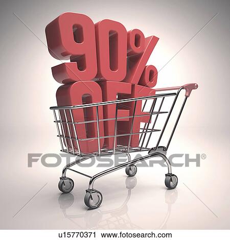 Shopping trolley with sign, illustration View Large Photo Image Stock Image - Shopping trolley with sign, illustration. Fotosearch