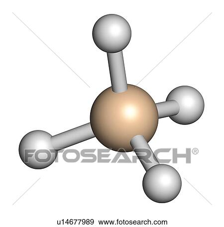Stock Photo - Silane molecule, illustration. Fotosearch