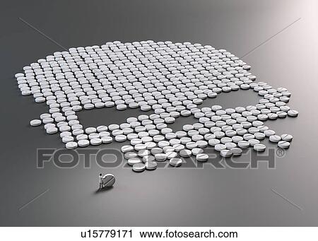 Skull shaped tablets, illustration View Large Photo Image Stock Image - Skull shaped tablets, illustration. Fotosearch