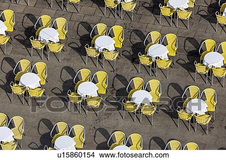 Picture - Tables on St Mark's Square in Venice Venice, Veneto, Italy. Fotosearch