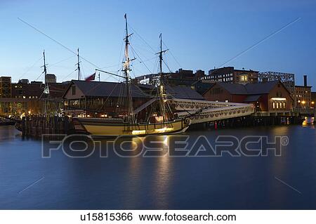 Tall ship and museum at dawn View Large Photo Image Stock Photograph - Tall ship and museum at dawn. Fotosearch