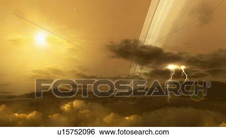 Stock Photograph - The Cloud Tops of Saturn. Fotosearch