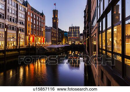 Stock Photograph - The Old Post Office in Hamburg Hamburg, Germany. Fotosearch