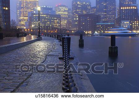 Waterfront on rainy evening View Large Photo Image Stock Photograph - Waterfront on rainy evening. Fotosearch
