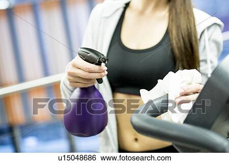 Stock Photograph - Woman cleaning. Fotosearch