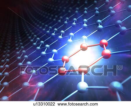 Stock Image - Artwork of a Graphene Sheet. Fotosearch