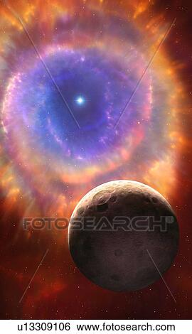 Artwork of a planetary nebula View Large Photo Image Stock Photograph - Artwork of a planetary nebula. Fotosearch