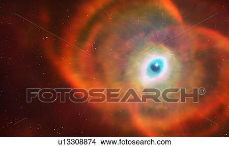 Picture - Artwork of MYCN18 (Hourglass Nebula). Fotosearch