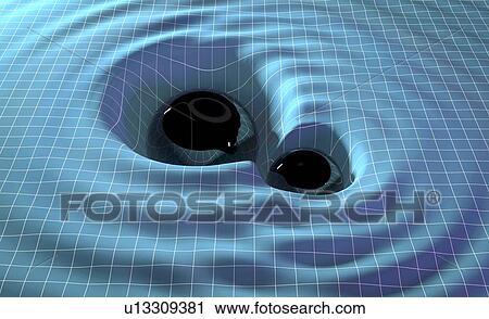 Stock Image - Black Holes and Gravitational Waves. Fotosearch