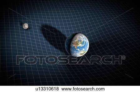 Earth-Moon System in Spacetime View Large Photo Image Stock Photo - Earth-Moon System in Spacetime. Fotosearch