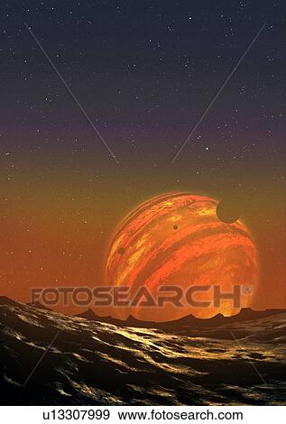 Stock Photo - Illustration of a Free-Floating Planet. Fotosearch