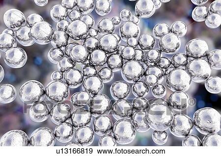 Stock Photo - Silver nanoparticles, artwork. Fotosearch